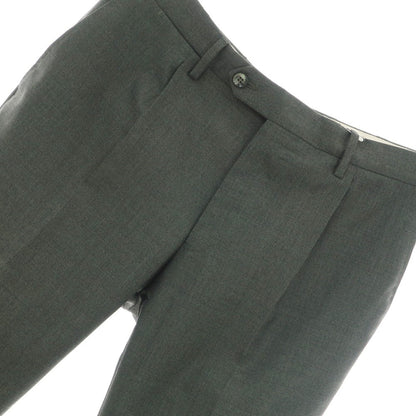 【中古】ジェルマーノ GERMANO ウール ドレススラックスパンツ ダークオリーブ系【 50 】【 状態ランクC 】【 メンズ 】