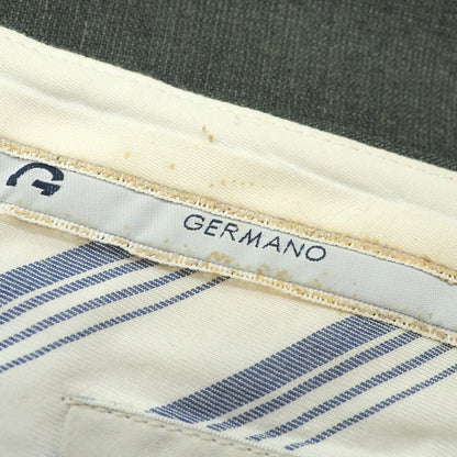【中古】ジェルマーノ GERMANO ウール ドレススラックスパンツ ダークオリーブ系【 50 】【 状態ランクC 】【 メンズ 】