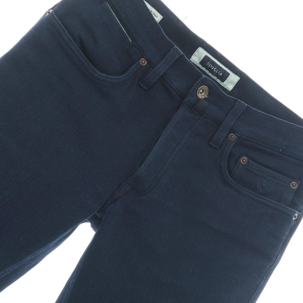 【中古】シビリア SIVIGLIA ストレッチ コットンポリエステルレーヨン デニムパンツ ネイビー【 32 】【 状態ランクB 】【 メンズ 】