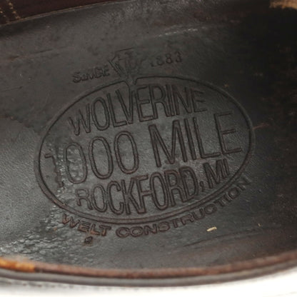 【中古】ウルヴァリン WOLVERINE 1000MILE ブラインドブローグ シューズ ブラック【 8 1/2 】【 状態ランクC 】【 メンズ 】