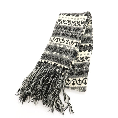 【中古】ハイランド2000 HIGHLAND2000 ウール マフラー グレーxホワイト【 状態ランクB 】【 メンズ 】