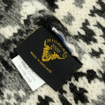 【中古】ハイランド2000 HIGHLAND2000 ウール マフラー グレーxホワイト【 状態ランクB 】【 メンズ 】
