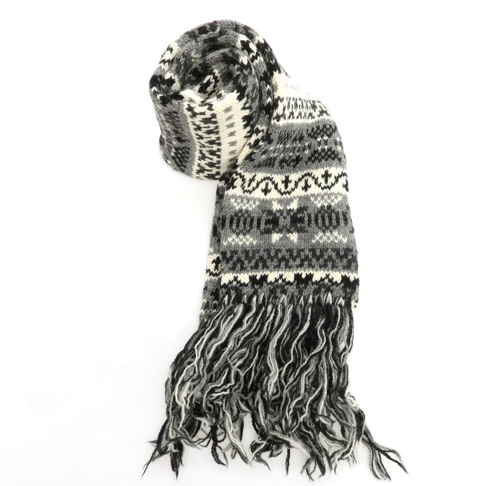 【中古】ハイランド2000 HIGHLAND2000 ウール マフラー グレーxホワイト【 状態ランクB 】【 メンズ 】