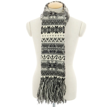 【中古】ハイランド2000 HIGHLAND2000 ウール マフラー グレーxホワイト【 状態ランクB 】【 メンズ 】