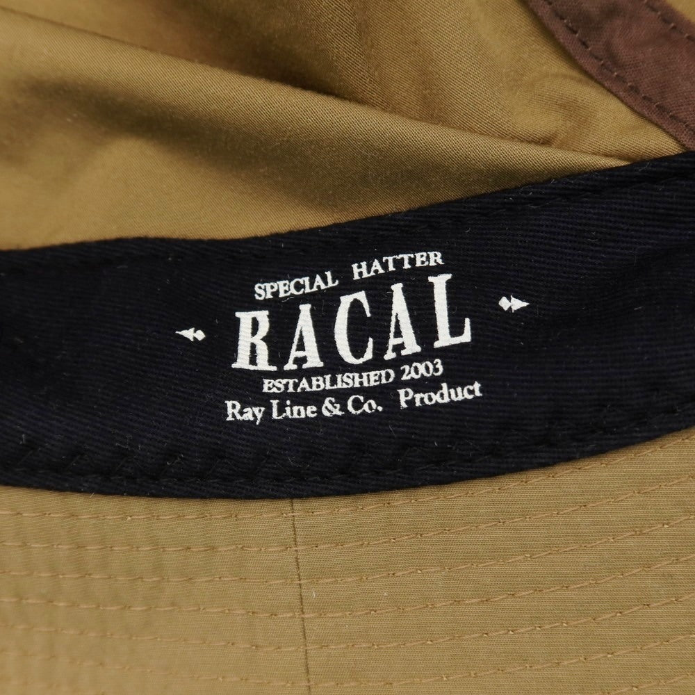 【中古】ラカル RACAL 形状記憶ポリエステル 軽撥水加工 マウンテンハット 帽子 ベージュ【サイズL】【 状態ランクC 】【 メンズ 】