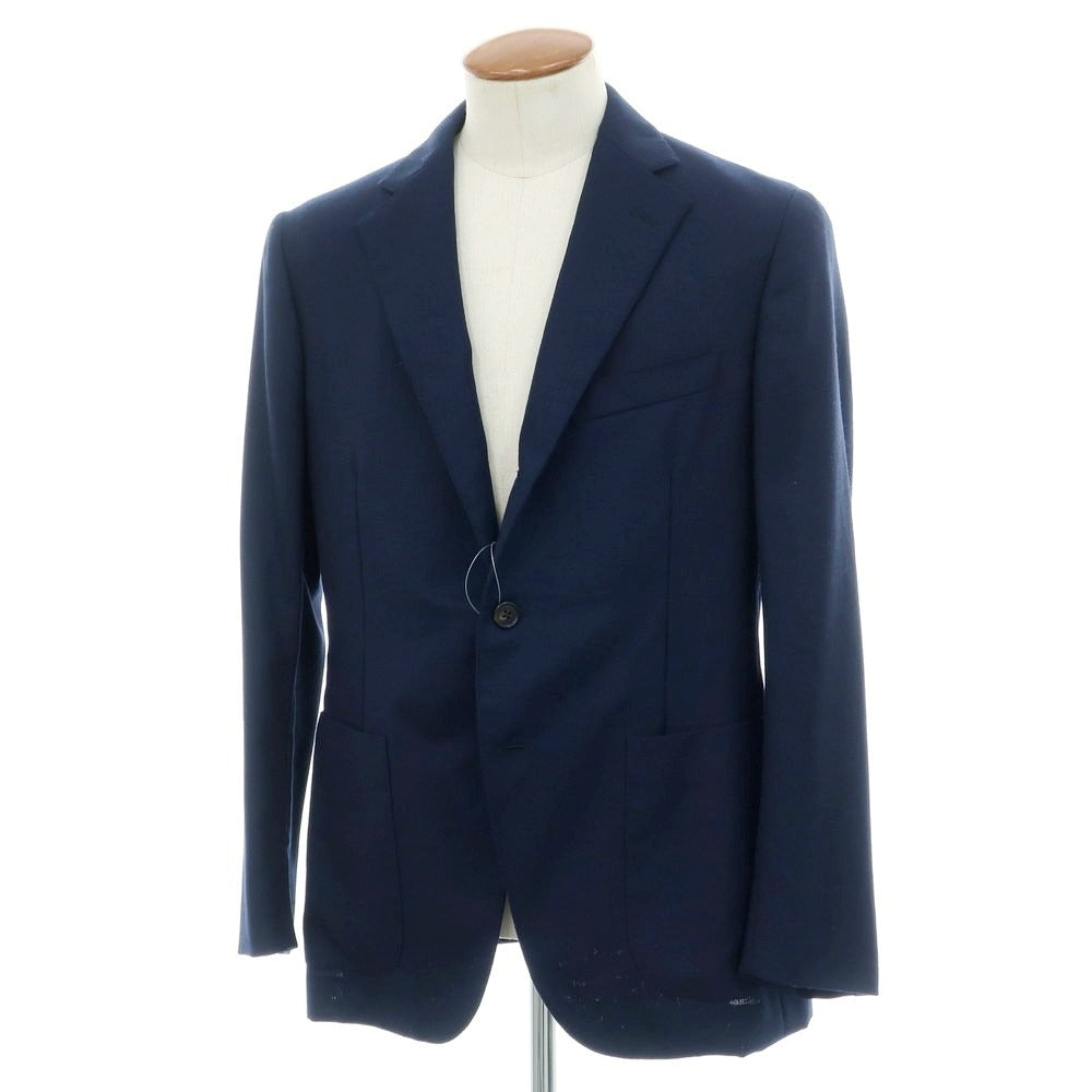 【中古】ベルベスト Belvest JACKET IN THE BOX サマーウール テーラードジャケット ネイビー【 48 】【 状態ランクD 】【 メンズ 】