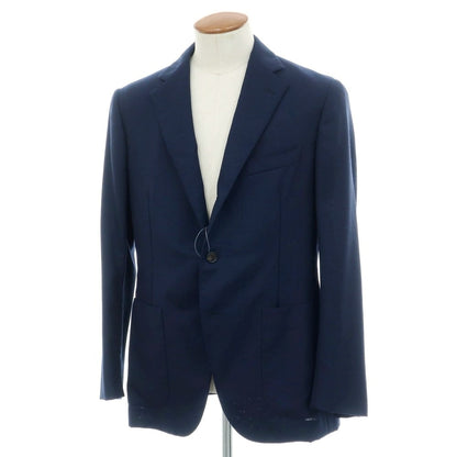 【中古】ベルベスト Belvest JACKET IN THE BOX サマーウール テーラードジャケット ネイビー【 48 】【 状態ランクD 】【 メンズ 】