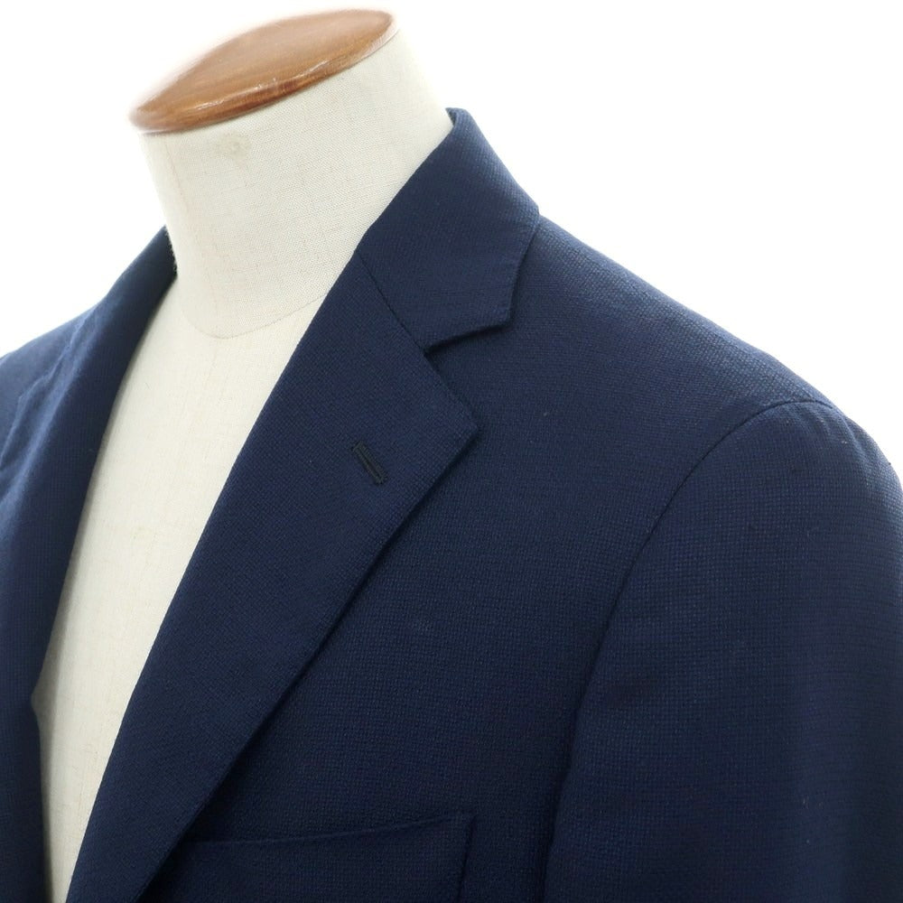 【中古】ベルベスト Belvest JACKET IN THE BOX サマーウール テーラードジャケット ネイビー【 48 】【 状態ランクD 】【 メンズ 】