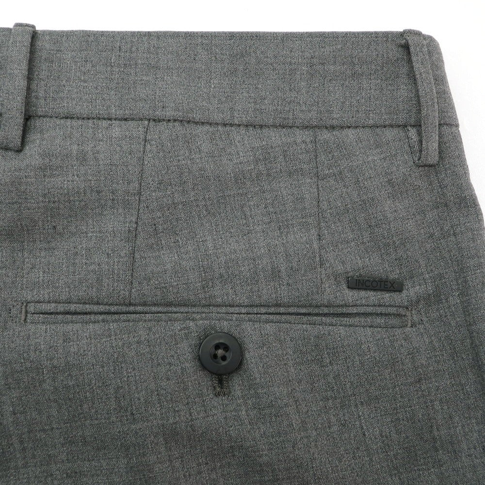 【中古】インコテックス スローウェア INCOTEX SLOWEAR ストレッチ ポリエステルウール ドレススラックスパンツ グレー【 48 】【 状態ランクB 】【 メンズ 】