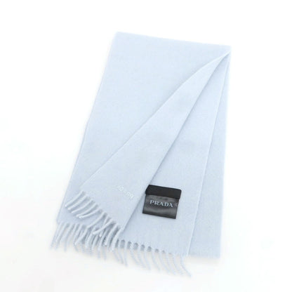 【中古】プラダ PRADA ウール マフラー ライトブルー【 状態ランクB 】【 ユニセックス 】