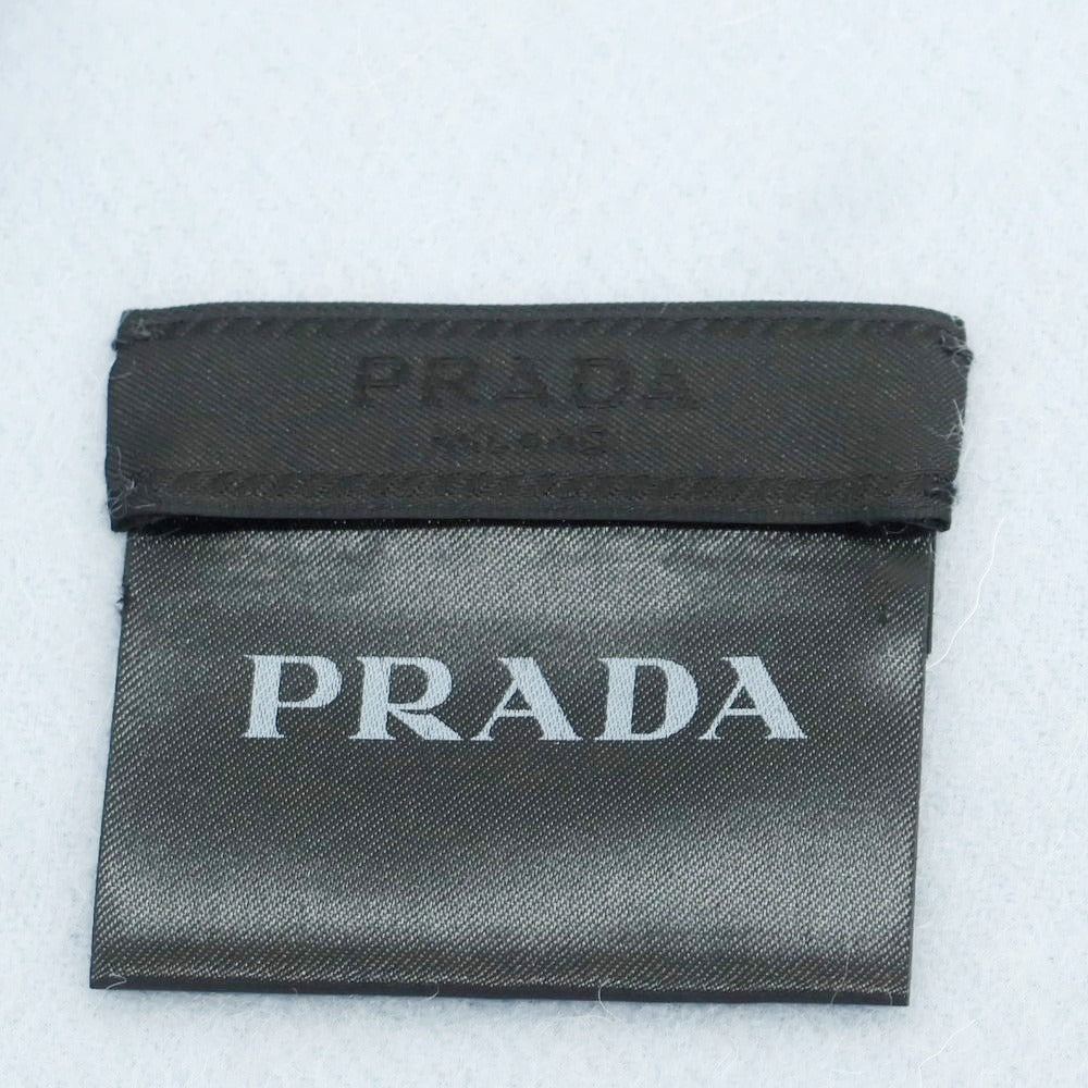 【中古】プラダ PRADA ウール マフラー ライトブルー【 状態ランクB 】【 ユニセックス 】