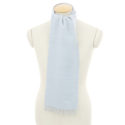 【中古】プラダ PRADA ウール マフラー ライトブルー【 状態ランクB 】【 ユニセックス 】