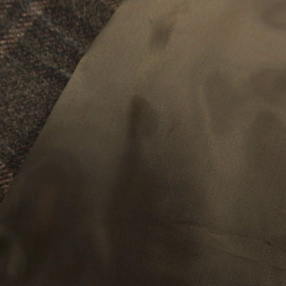 【新品アウトレット】ベルベスト Belvest ウールカシミヤ チェック ステンカラーコート ブラウン【 48 】【 状態ランクN- 】【 メンズ 】