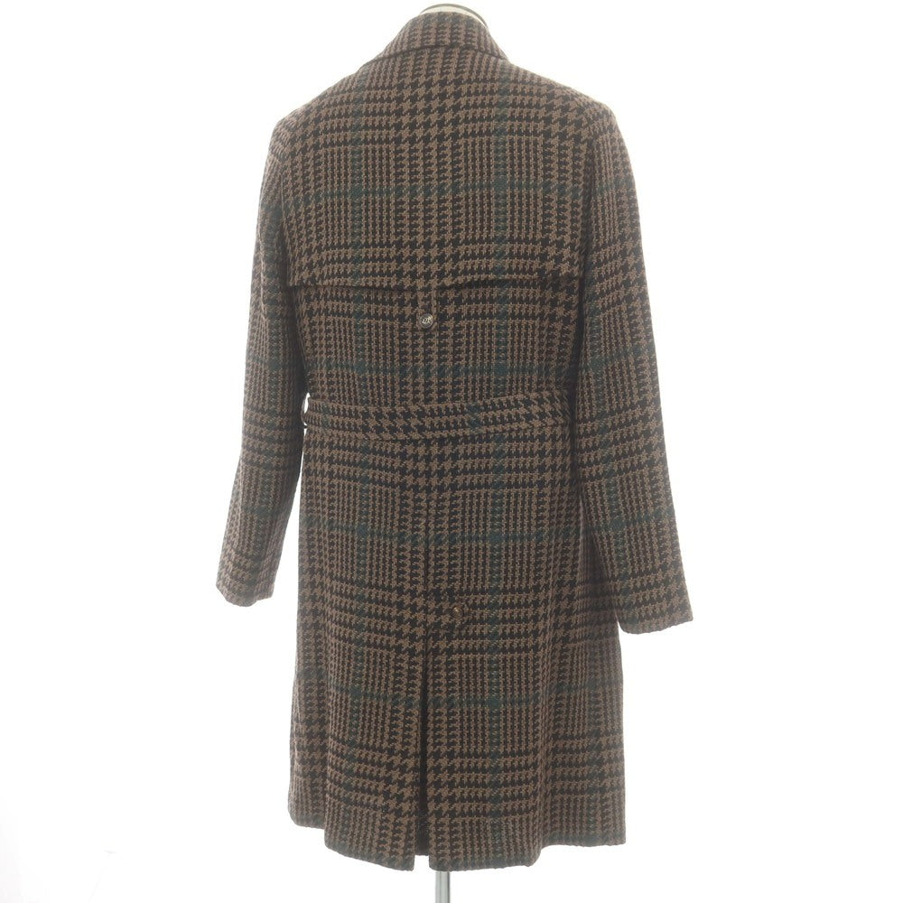 【新品アウトレット】スティレ ラティーノ STILE LATINO CUBRANDO チェック トレンチコート ブラウンxブラック【 52 】【 状態ランクN- 】【 メンズ 】