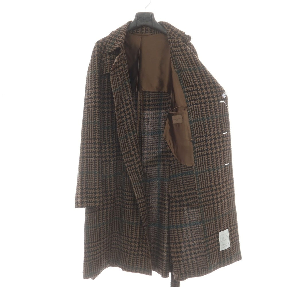 【新品アウトレット】スティレ ラティーノ STILE LATINO CUBRANDO チェック トレンチコート ブラウンxブラック【 52 】【 状態ランクN- 】【 メンズ 】