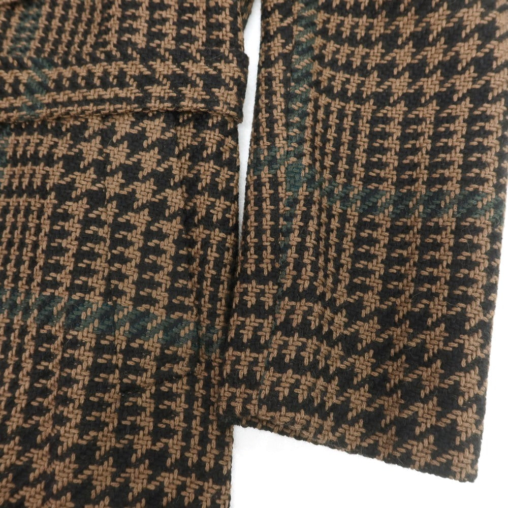 【新品アウトレット】スティレ ラティーノ STILE LATINO CUBRANDO チェック トレンチコート ブラウンxブラック【 52 】【 状態ランクN- 】【 メンズ 】