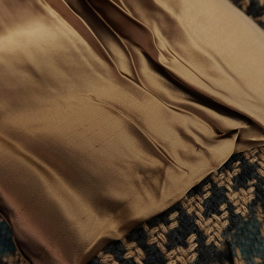 【新品アウトレット】スティレ ラティーノ STILE LATINO CUBRANDO チェック トレンチコート ブラウンxブラック【 52 】【 状態ランクN- 】【 メンズ 】