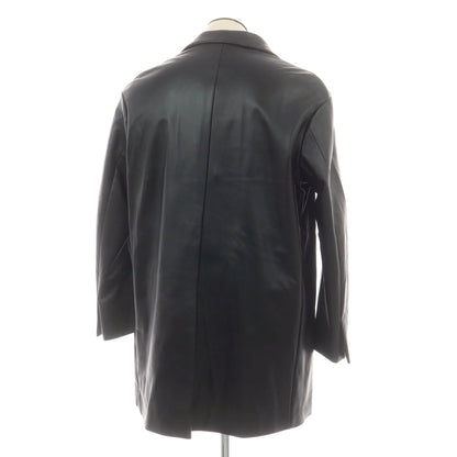 【新品】ベルベスト Belvest ラムレザー チェスターフィールドコート ブラック【 50 】【 状態ランクN 】【 メンズ 】