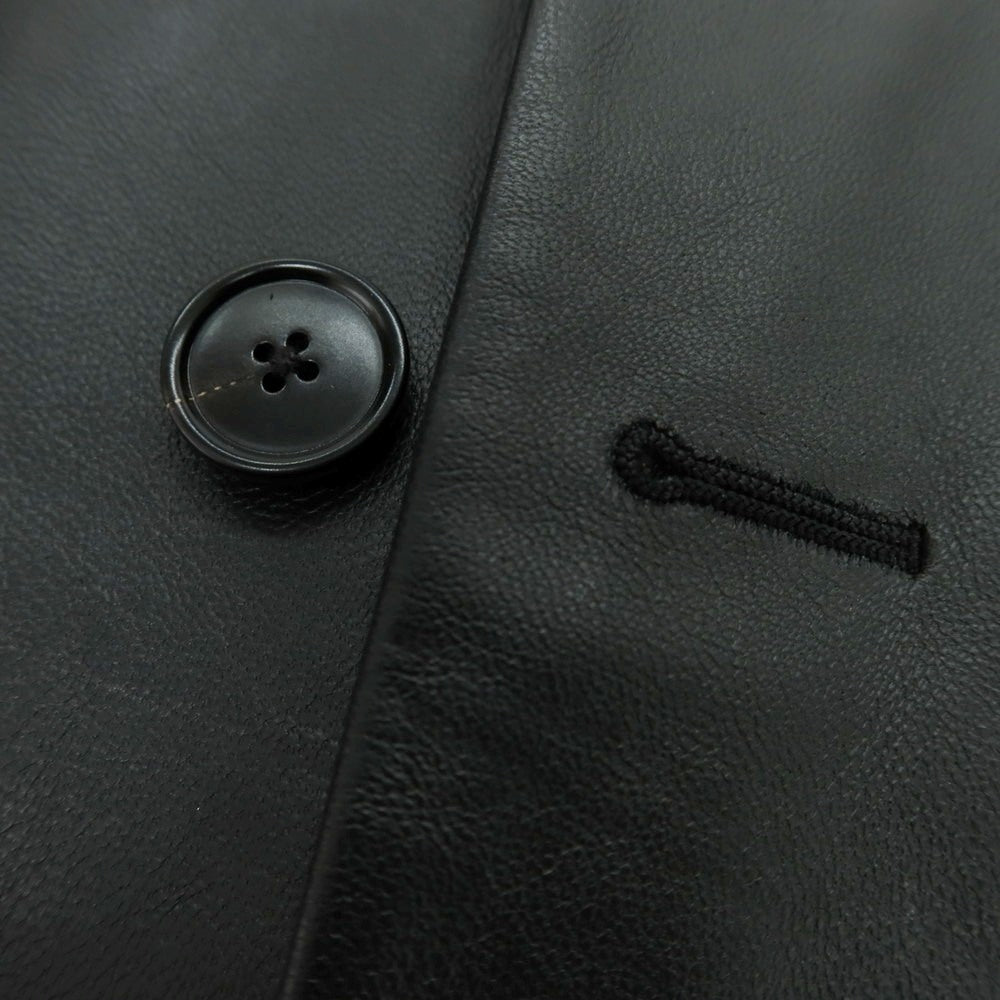 【新品】ベルベスト Belvest ラムレザー チェスターフィールドコート ブラック【 50 】【 状態ランクN 】【 メンズ 】