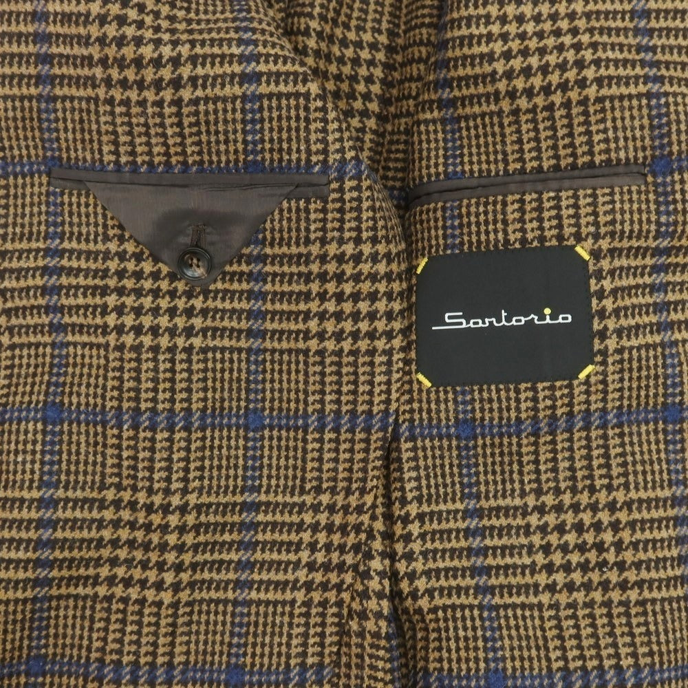 新品】サルトリオ Sartorio ウール チェック テーラードジャケット