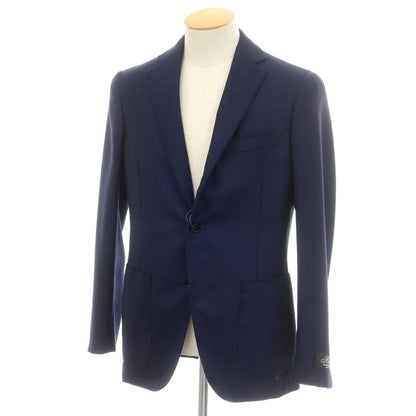 【新品】ベルベスト Belvest JACKET IN THE BOX ウール 3B テーラードジャケット ネイビー【 44 Drop7 】【 状態ランクN 】【 メンズ 】