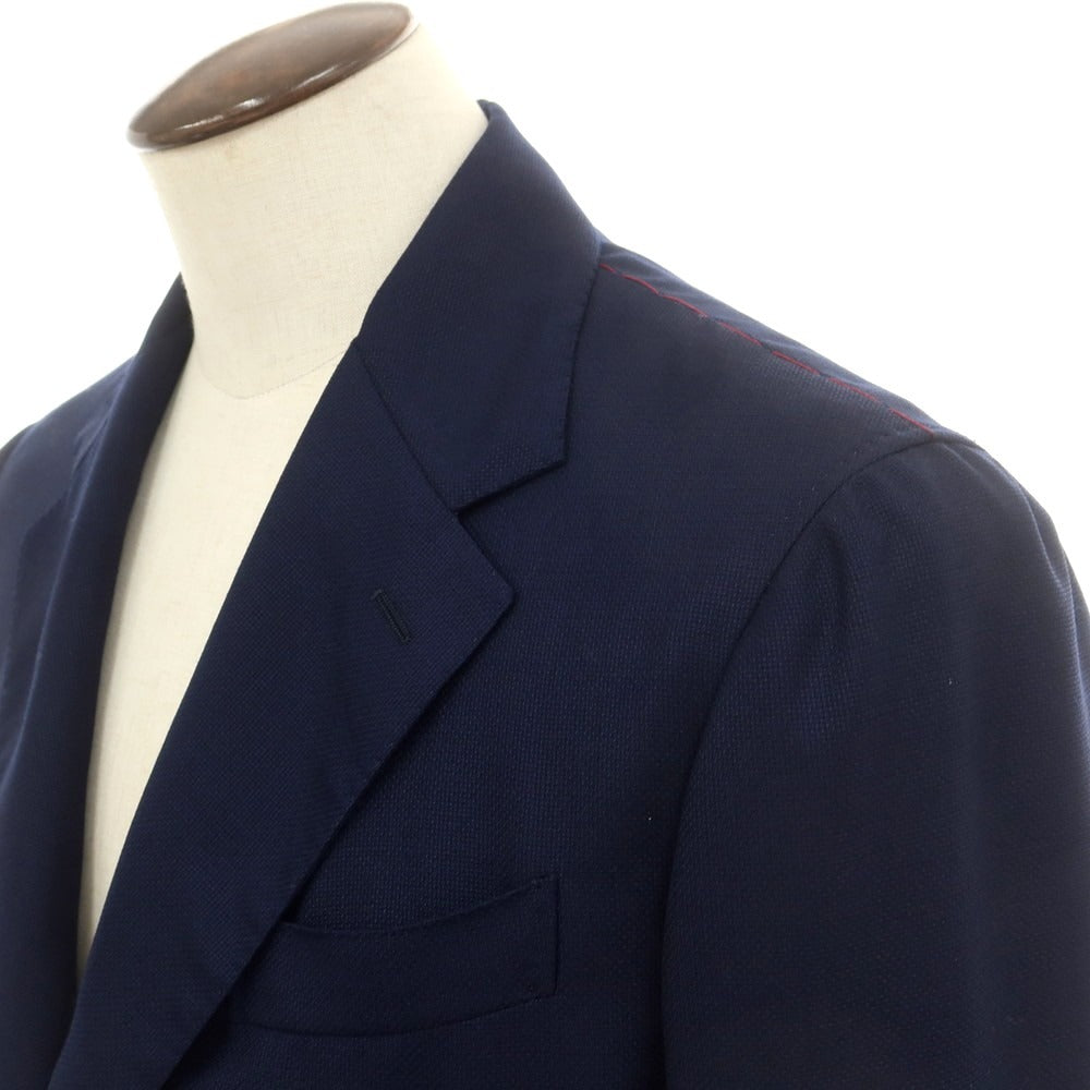 【新品】エルネスト ernesto GFB ホップサック ウール 2B テーラードジャケット ネイビー【 52 Drop8 】【 状態ランクN 】【 メンズ 】
