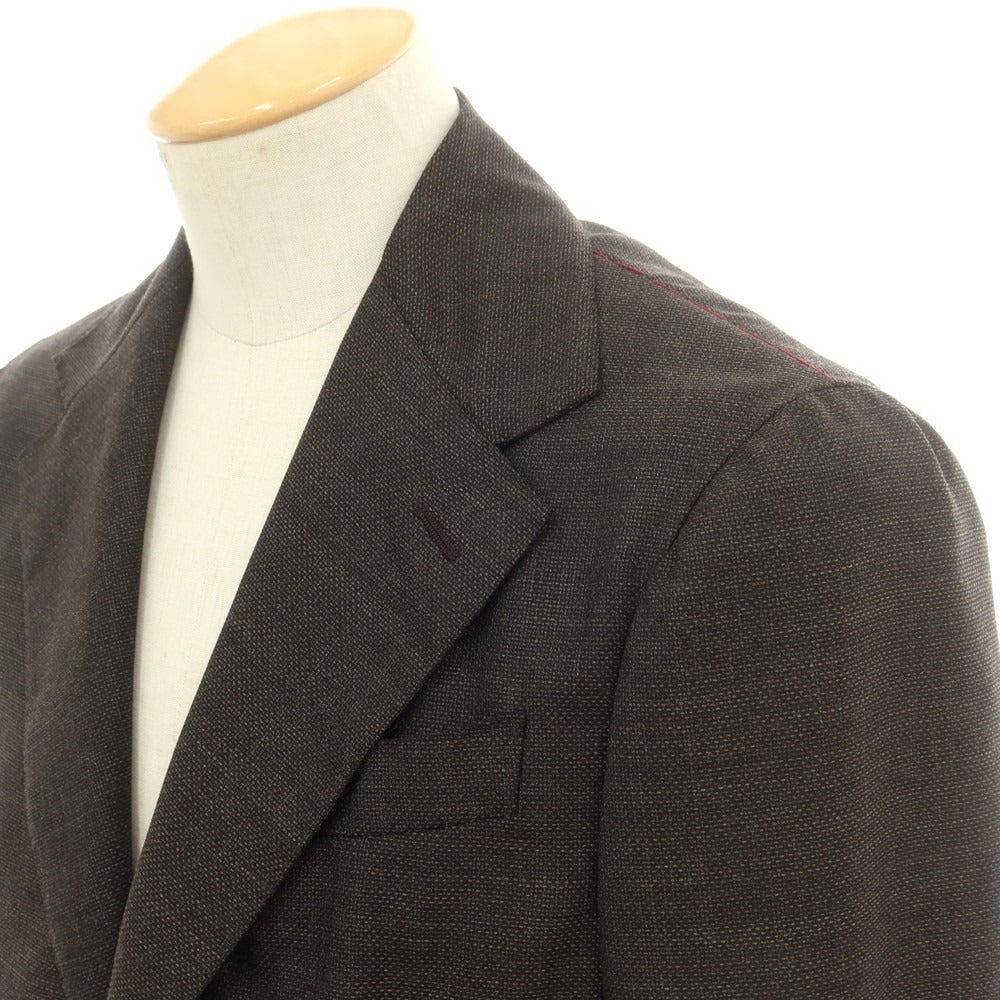 【新品】エルネスト ernesto GFB ホップサック ウール 2B テーラードジャケット ダークアッシュブラウン【 44 Drop8 】【 状態ランクN 】【 メンズ 】