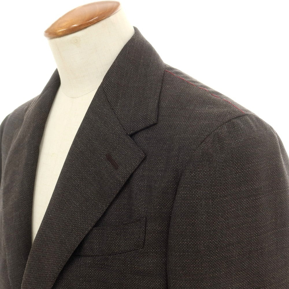 【新品】エルネスト ernesto GFB ホップサック ウール 2B テーラードジャケット ダークアッシュブラウン【 48 Drop8 】【 状態ランクN 】【 メンズ 】