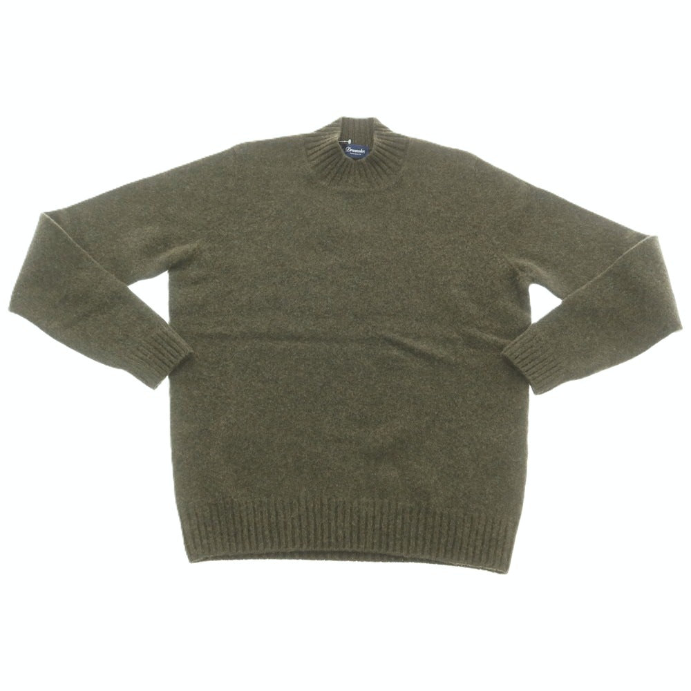 【新品】ドルモア DRUMOHR ウール モックネック プルオーバーニット オリーブグリーン【 50 】【 状態ランクN 】【 メンズ 】