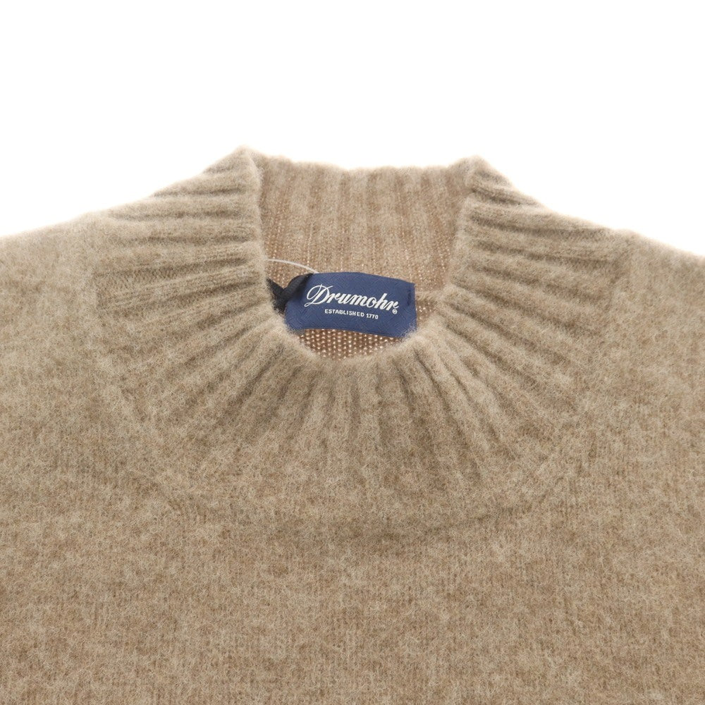 【新品】ドルモア DRUMOHR ウール モックネック プルオーバーニット ダークベージュ【 48 】【 状態ランクN 】【 メンズ 】