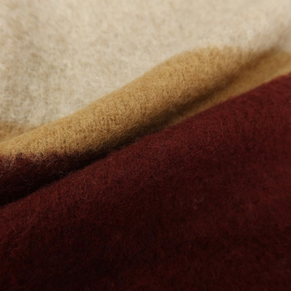 【新品】ドルモア DRUMOHR ウール クルーネック プルオーバーニット ワインレッドxパープル【 46 】【 状態ランクN 】【 メンズ 】