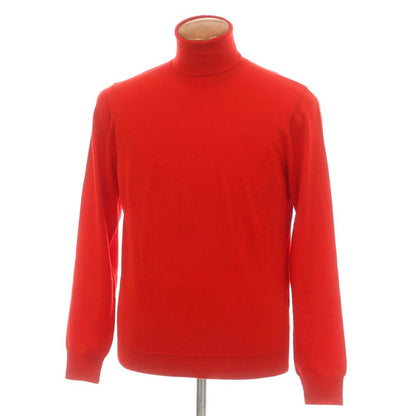 【新品】ドルモア DRUMOHR LUXURY ハイゲージ カシミヤ タートルネック プルオーバーニット レッド【 48 】【 状態ランクN 】【 メンズ 】