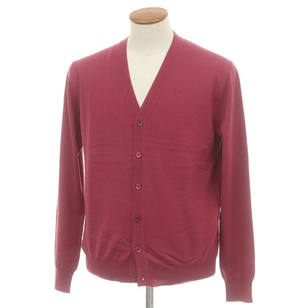 【新品】クルチアーニ CRUCIANI ハイゲージ ウール カーディガン ピンクパープル系【 48 】【 状態ランクN 】【 メンズ 】