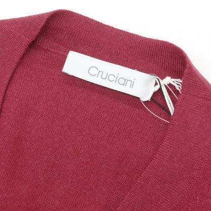 【新品】クルチアーニ CRUCIANI ハイゲージ ウール カーディガン ピンクパープル系【 48 】【 状態ランクN 】【 メンズ 】