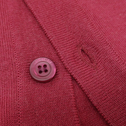 【新品】クルチアーニ CRUCIANI ハイゲージ ウール カーディガン ピンクパープル系【 48 】【 状態ランクN 】【 メンズ 】