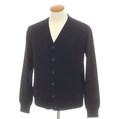 【新品】クルチアーニ CRUCIANI ハイゲージ ウール カーディガン ダークネイビー【 48 】【 状態ランクN 】【 メンズ 】