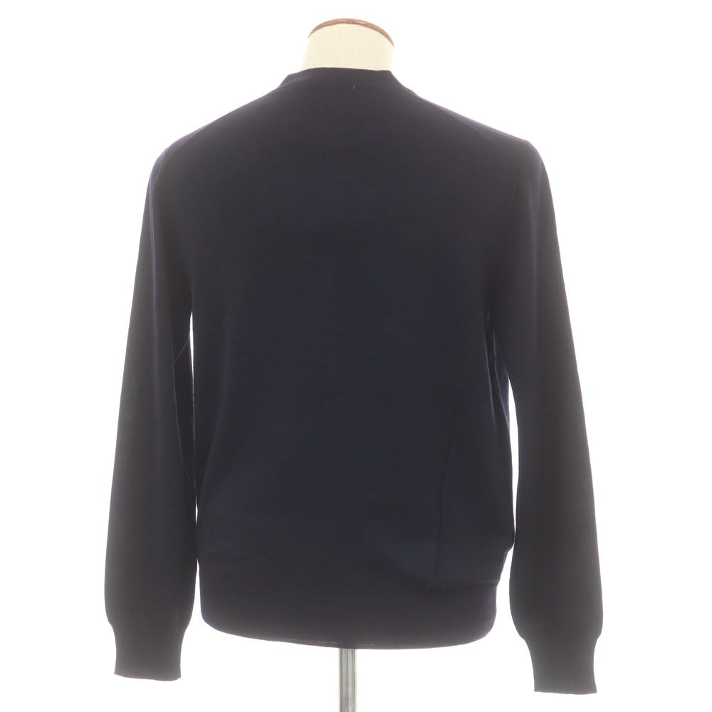 【新品】クルチアーニ CRUCIANI ハイゲージ ウール カーディガン ダークネイビー【 48 】【 状態ランクN 】【 メンズ 】
