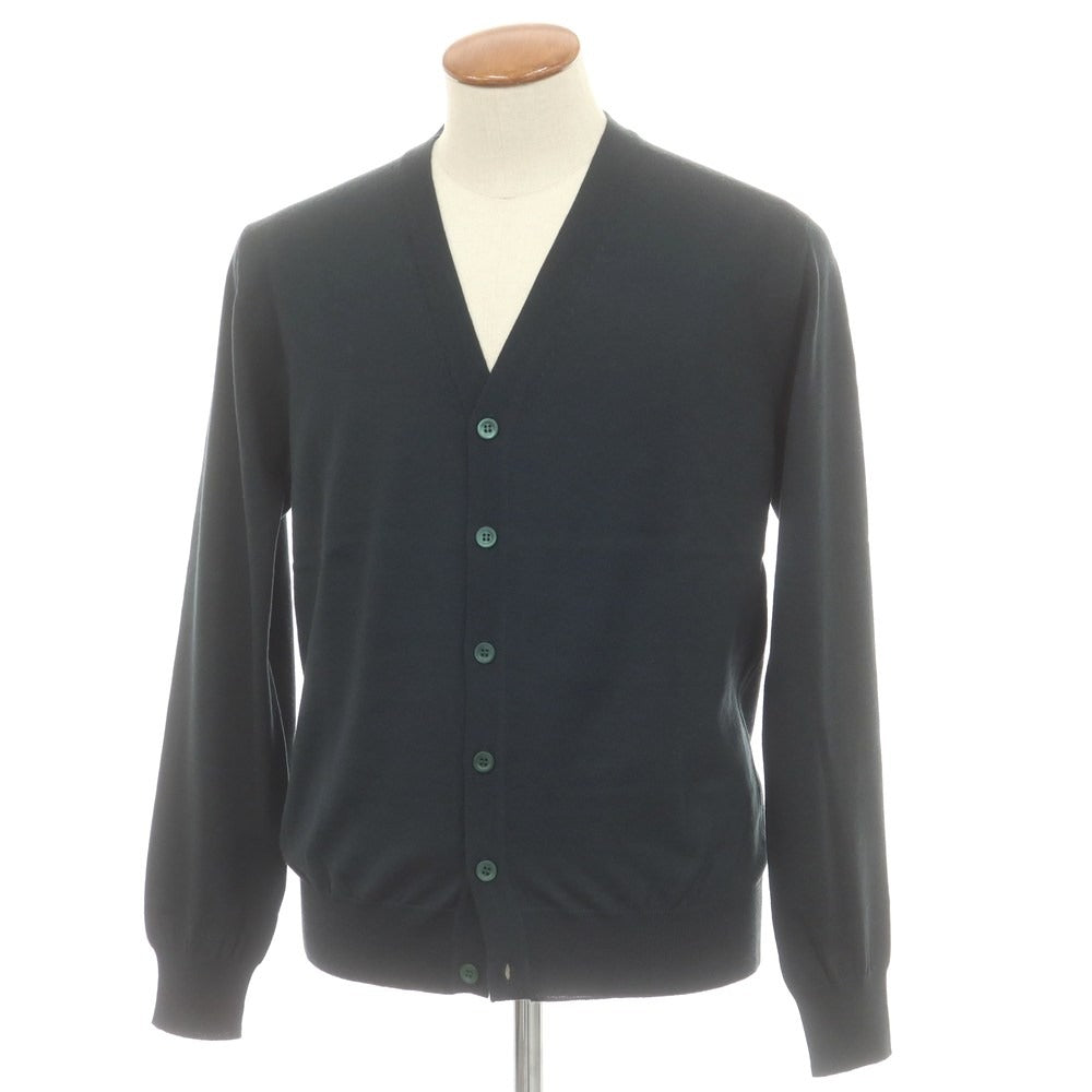 【新品】クルチアーニ CRUCIANI ハイゲージ ウール カーディガン ダークグリーン【 48 】【 状態ランクN 】【 メンズ 】