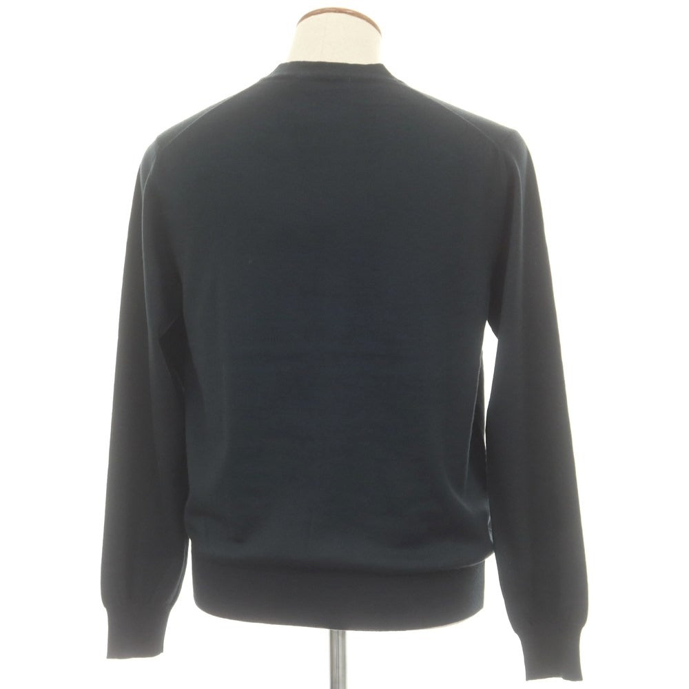 【新品】クルチアーニ CRUCIANI ハイゲージ ウール カーディガン ダークグリーン【 48 】【 状態ランクN 】【 メンズ 】