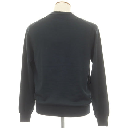 【新品】クルチアーニ CRUCIANI ハイゲージ ウール カーディガン ダークグリーン【 48 】【 状態ランクN 】【 メンズ 】