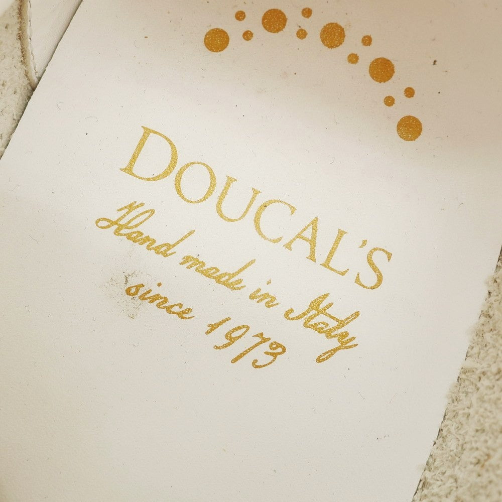 【中古】デュカルス DOUCALS パンチングレザー スニーカー ホワイト【 42 】【 状態ランクA 】【 メンズ 】