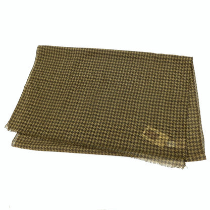 【新品】アーディーアンドシー AD&amp;C 1956 ウール ハウンドトゥース プリント ストール ダークオリーブ【 F 】【 状態ランクN 】【 メンズ 】