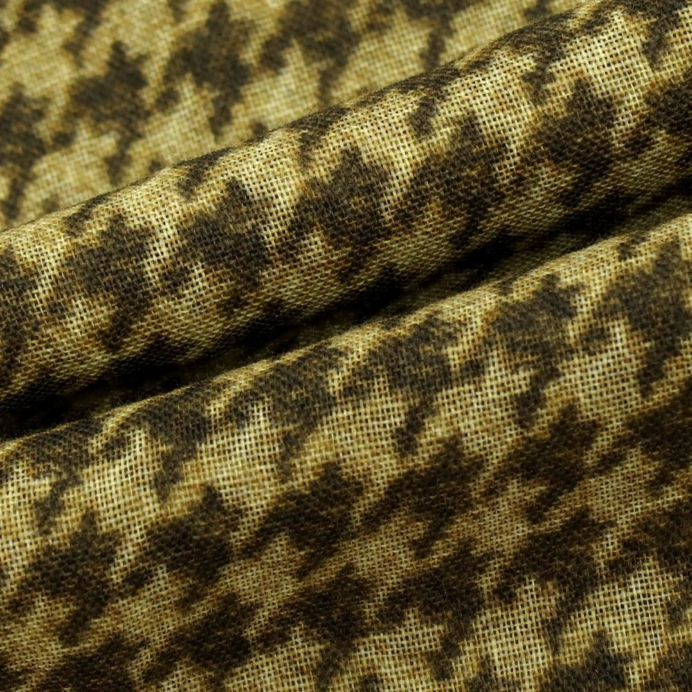 【新品】アーディーアンドシー AD&amp;C 1956 ウール ハウンドトゥース プリント ストール ライトオリーブ【 F 】【 状態ランクN 】【 メンズ 】