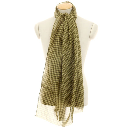 【新品】アーディーアンドシー AD&amp;C 1956 ウール ハウンドトゥース プリント ストール ライトオリーブ【 F 】【 状態ランクN 】【 メンズ 】