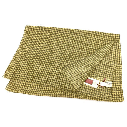 【新品】アーディーアンドシー AD&amp;C 1956 ウール ハウンドトゥース プリント ストール ライトオリーブ【 F 】【 状態ランクN 】【 メンズ 】