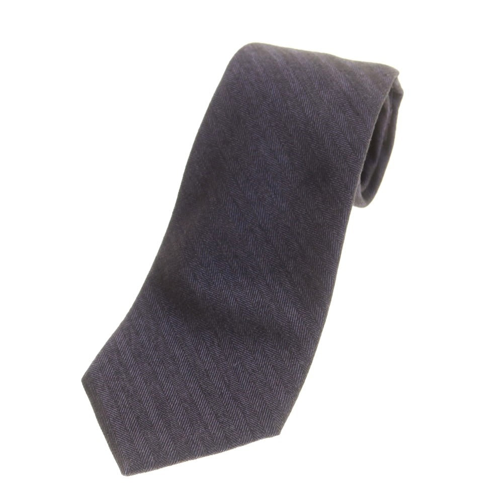 【中古】ステファノリッチ STEFANO RICCI シルク 無地ネクタイ ネイビー【 状態ランクC 】【 メンズ 】