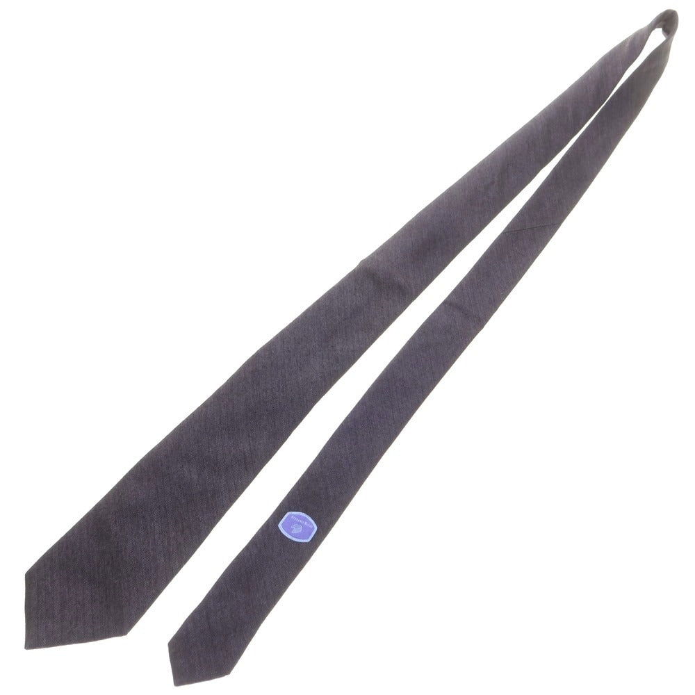 【中古】ステファノリッチ STEFANO RICCI シルク 無地ネクタイ ネイビー【 状態ランクC 】【 メンズ 】