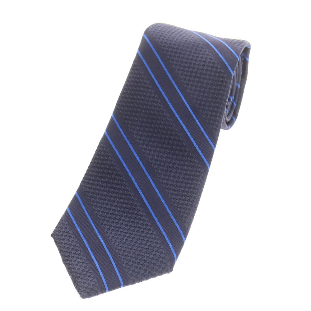 【新品】ステファノリッチ STEFANO RICCI シルク ストライプ柄ネクタイ ネイビー【 状態ランクN 】【 メンズ 】