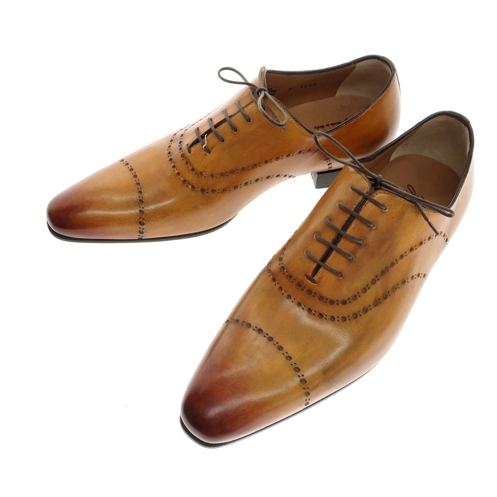 【中古】【未使用】フランチェスコ ベニーニョ FRANCESCO BENIGNO ホールカット ドレスシューズ ライトブラウン【 7 】【 状態ランクS 】【 メンズ 】