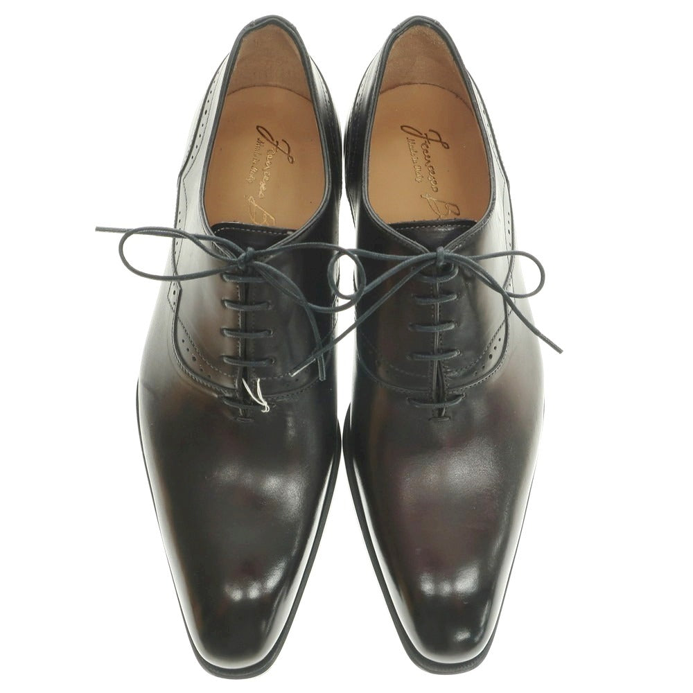 【中古】【未使用】フランチェスコ ベニーニョ FRANCESCO BENIGNO プレーントゥ ドレスシューズ ブラックブラウン【 6 】【 状態ランクS 】【 メンズ 】